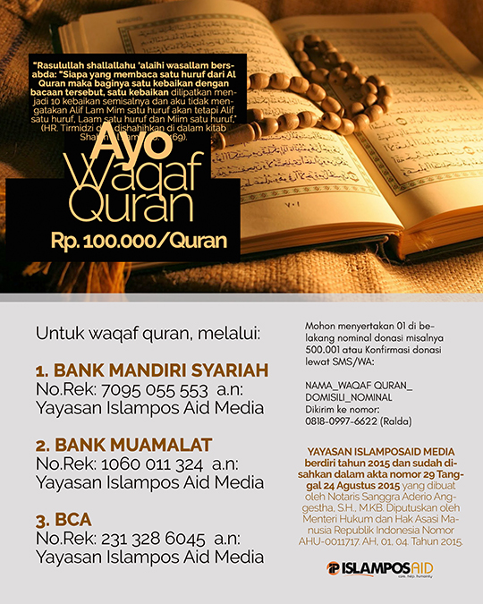 Ayo Waqaf Quran di IslamposAid! 1