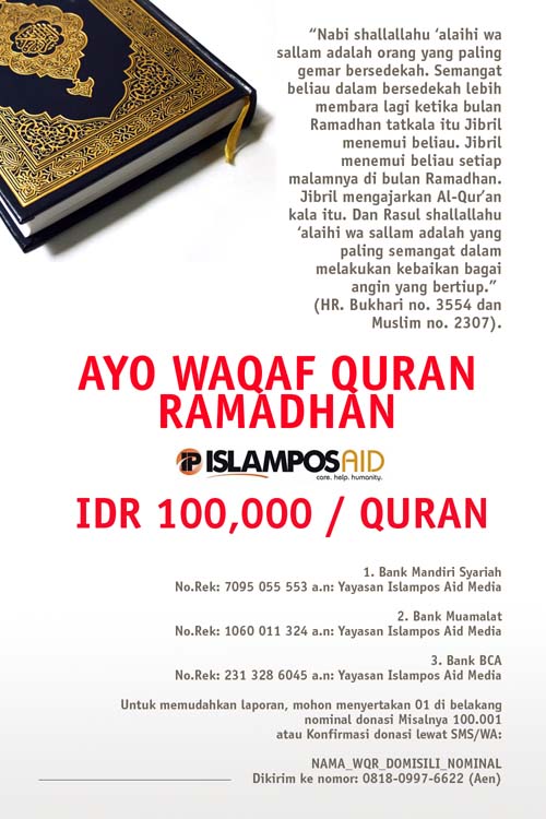 Ayo Waqaf Quran Ramadhan di IslamposAid 2