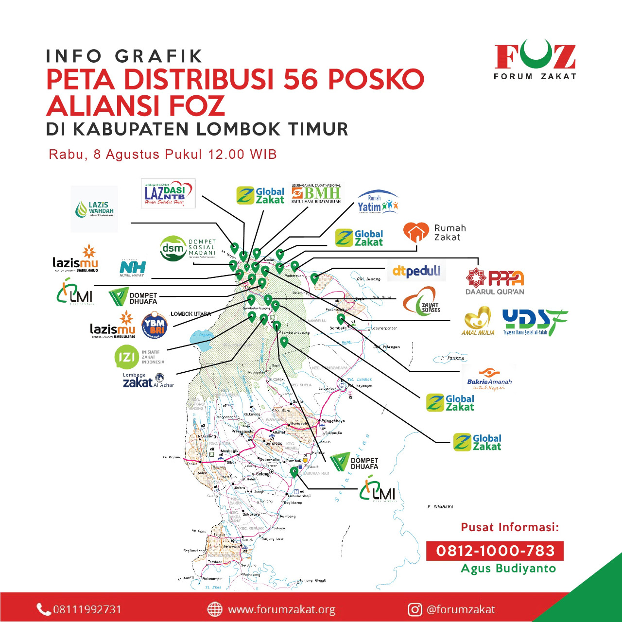 Ini Titik-titik Posko Lembaga Kemanusiaan di Lombok 1
