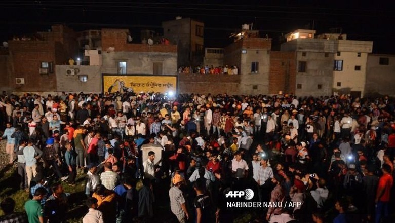 Kecelakaan kereta di Punjab, India (Foto: Dok. NARINDER NANU/AFP)