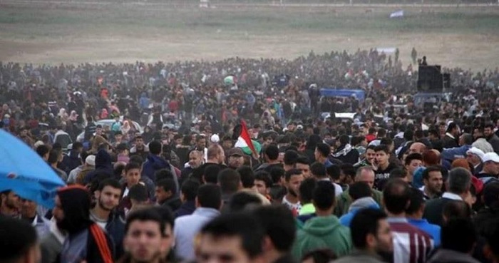 Aksi kepulangan akbar Gaza. Foto: PIC