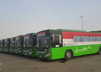 Layanan Bus Shalawat bagi jemaah haji RI. Foto: Rhio/Islampos