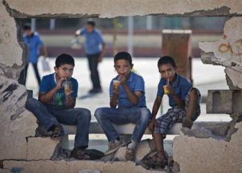 13 sekolah di Gaza rusak parah akibat serangan Israel. Foto: Maan