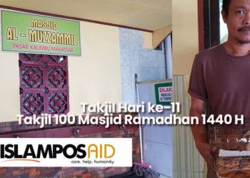 Hari Ke-11 Ramadhan, IslamposAid Berikan Takjil Masjid di Makassar 1