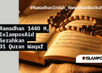 Selama Ramadhan 1440 Hijriah, IslamposAid Serahkan 31 Quran Waqaf 1