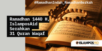 Selama Ramadhan 1440 Hijriah, IslamposAid Serahkan 31 Quran Waqaf 4