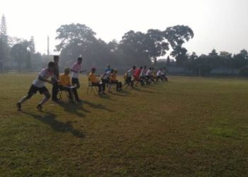 Timnas U-15 latihan fisik di lapangan Pusdikjas Cimahi. Foto: Islampos/ Saifal