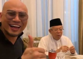 Deddy Corbuzier sowan ke kediaman KH Ma'ruf Amin. Foto: Instagram