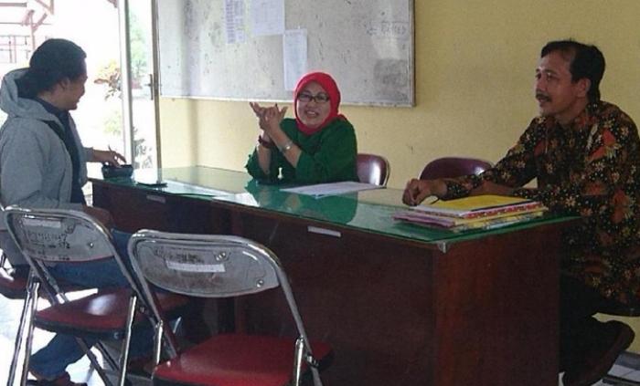SMP Negeri 2 Rejotangan Tulungagung hanya dapat 5 siswa akibat terimbas sistem zonasi. Foto: Detik