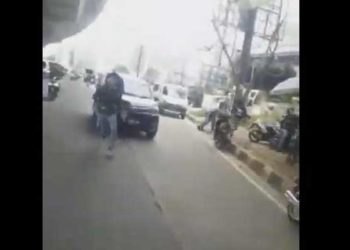 Tawuran pelajar di Jalan Sholeh Iskandar, Kota Bogor, yang videonya beredar luas, Senin (15/7/2019). Foto: Radar Bogor