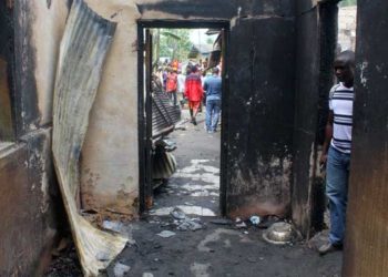 Lokasi kebakaran Pesantren di Monrovia, Liberia. Foto: Reuters