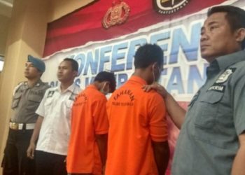 Pelaku penyiraman air keras diringkus polisi. Foto: Suara