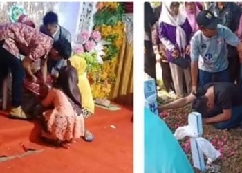 Pengantin perempuan di Sulbar meninggal akibat kelelahan. Foto: Instagram Makassar Info