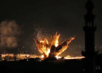 Serangan roket di Jalur Gaza pada 12 November 2018. Foto: CNN