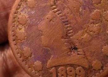 Koin yang ditemukan di galian embung di Bekasi. Foto:  Isal Mawardi-detikcom