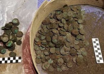 Koin ditemukan selama renovasi bangunan di Polandia. Foto: Dailymail