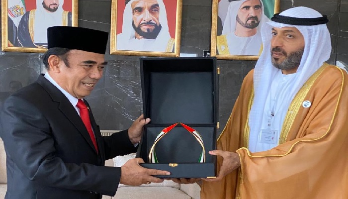 Menteri Agama Republik Indonesia Fachrul Razi melakukan kunjungan kerja ke Uni Emirat Arab, 14-17 Desember 2019. Foto: Istimewa (Rhio/Islampos)