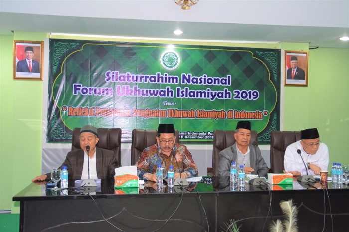 Wamenag Zainut Tauhid Sa'adi di acara silaturahim nasional forum Ukhuwah Islamiyah 2019. Foto: Rhio/Islampos