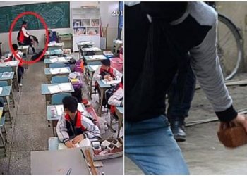 Murid di Cina pukuli gurunya di kelas hingga tewas. Foto: Sin Chew Daily