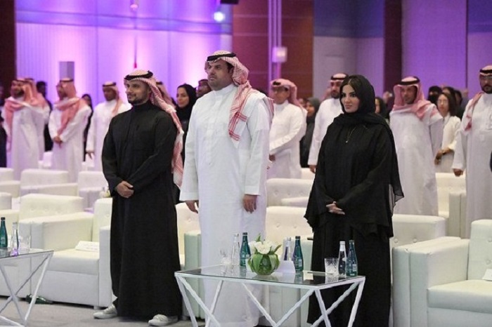 Seremonial pembukaan Liga Sepak Bola Wanita di Saudi. Foto: Arab News