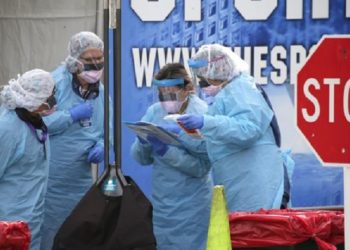 Kasus virus Corona di Amerika Serikat tertinggi di dunia. Foto: Gulf