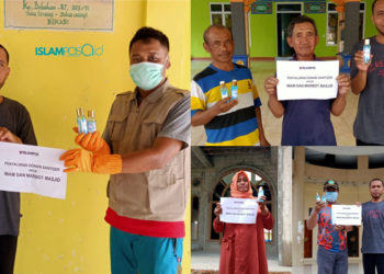 4 Masjid di Bekasi Terima Titipan Donasi Hand Sanitizer dari IslamposAid 2
