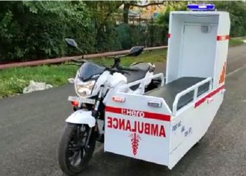 Ambulan sepeda motor ciptaan Hero MotoCorp. Foto: DriveSpark