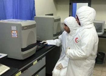 Laboratorium di Gaza berhenti lakukan pengujian sampel virus Corona. Foto: PIC
