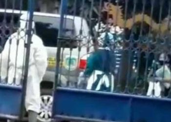Pasien positif kabur telah dievakuasi. Foto: Detik