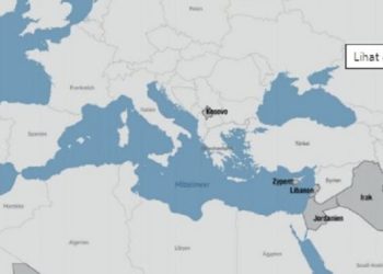 Jerman tak sengaja hapus Israel dari peta. Foto: Twitter