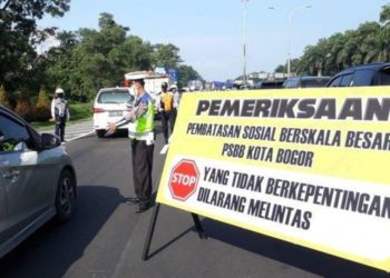 PSBB di Bogor disebut berhasil tekan angka kasus Covid-19. Foto: Kompas