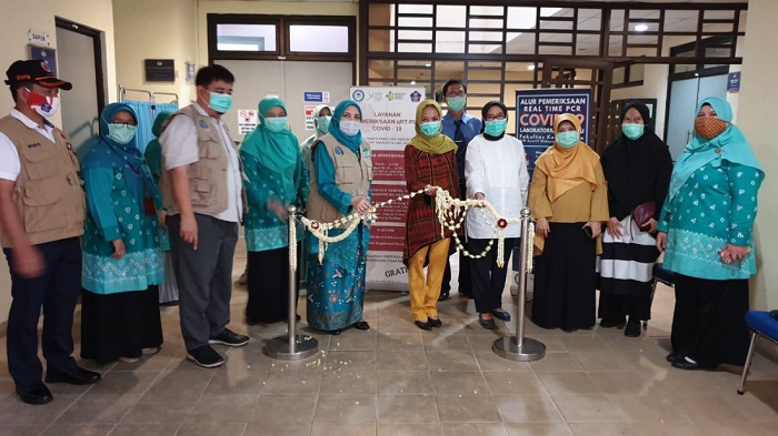 Peresmian laboratorium terpadu milik UIN Jakarta untuk melayani pemeriksaan molekuler Covid-19. Foto: Kemenag
