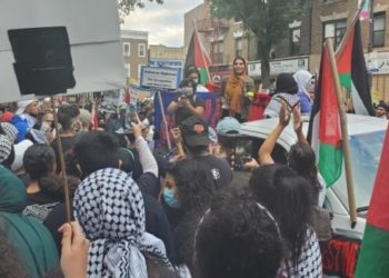 Ratusan orang di Denmark gelar aksi tolak rencana aneksasi Israel. Foto: Days of Palestine