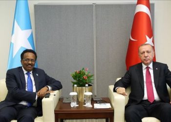 Presiden Turki, Recep Tayyip Erdogan (kanan) dan Presiden Somalia Mohamed Abdullahi Mohamed Farmajo (kiri). Foto: Anadolu