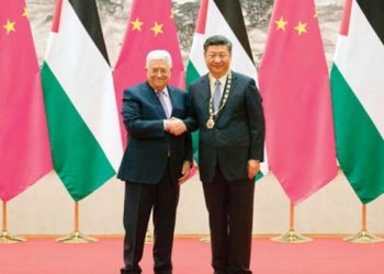 Presiden Palestina Mahmud Abbas dan Presiden Cina Xi Jinping. Foto: WAFA