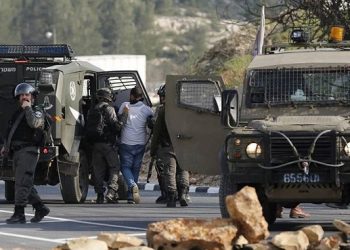 Tentara Israel tangkap warga Palestina. Foto: PIC
