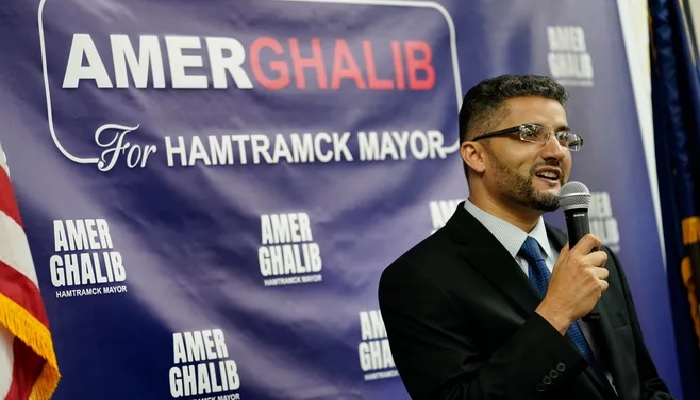 Amer Ghalib walikota Hamstramck, kota di Amerika Serikat