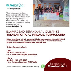 IslamposAid Serahkan Wakaf Al-Qur'an ke Yayasan Cita Al-Firdaus, Purwakarta 1 Wakaf Al-Qur'an