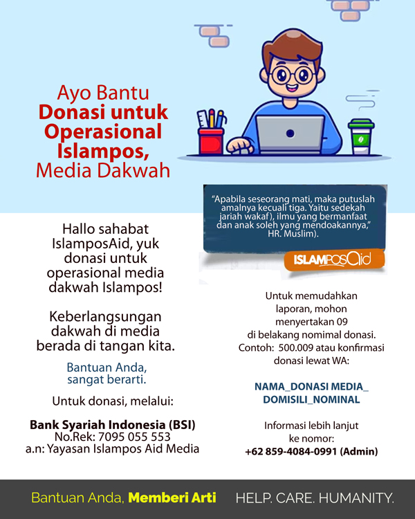 Ayo Bantu Donasi untuk Operasional Islampos, Media Dakwah 2 Donasi